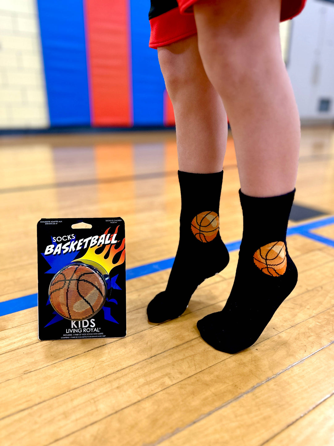 3D Packaged Crew Socks - Kids - Basketball - Black Living Royal 3D Packaged Crew Socks - Kids - Basketball - Black Bonjour Fete - Party Supplies