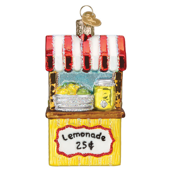 Lemonade Stand Ornament Old World Christmas 4 X 2.25 X 1.25 / 28145 Lemonade Stand Ornament Bonjour Fete - Party Supplies