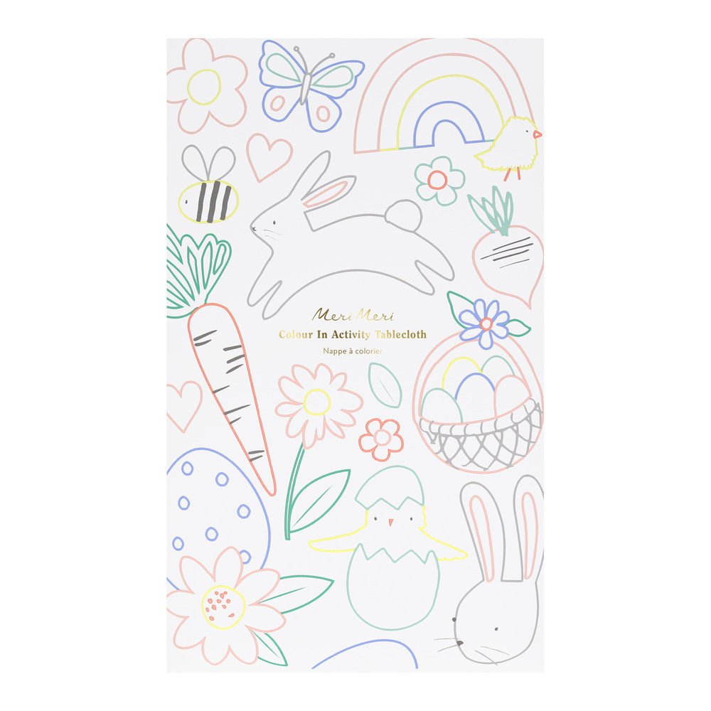 Easter Color In Activity Tablecloth