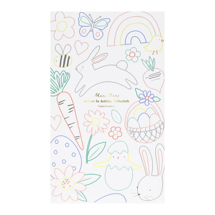 Easter Color In Activity Tablecloth