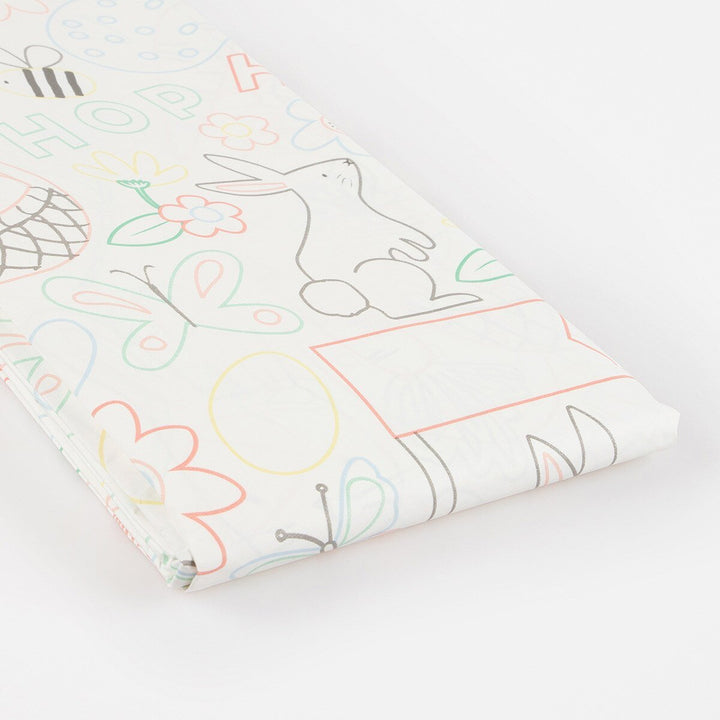 Easter Color In Activity Tablecloth
