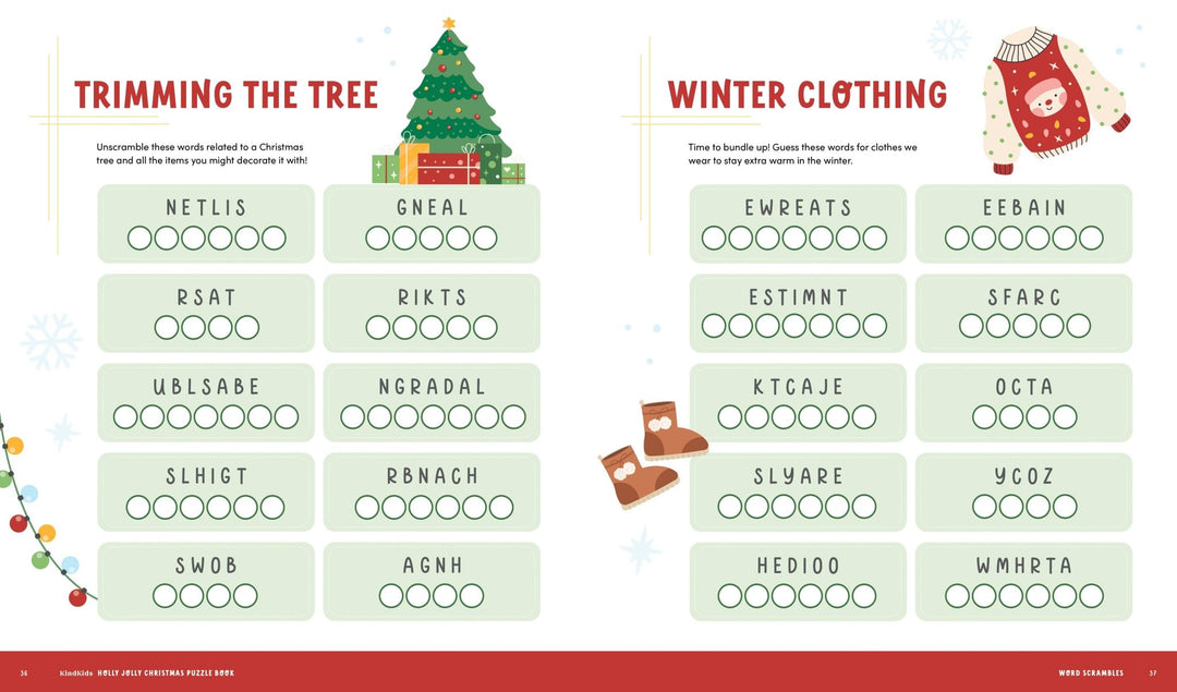 Holly Jolly Christmas Puzzle Book