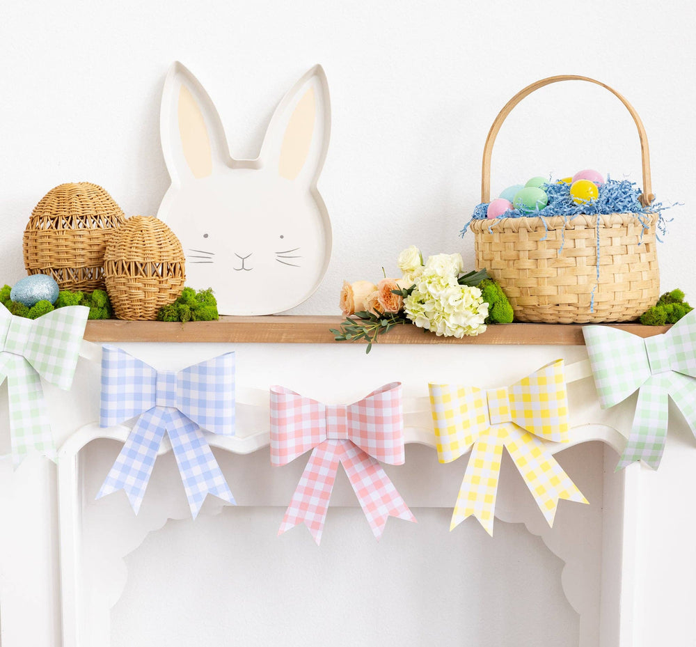 PLHB199 - Gingham Bow Banner My Mind’s Eye PLHB199 - Gingham Bow Banner Bonjour Fete - Party Supplies