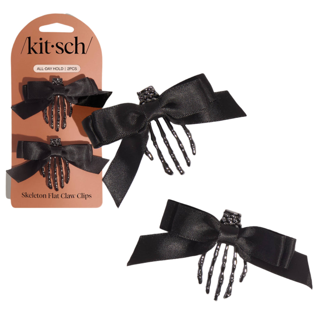 Skeleton Flat Claw Clips 2pc Set KITSCH Skeleton Flat Claw Clips 2pc Set Bonjour Fete - Party Supplies