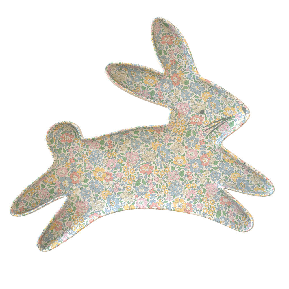 MERI MERI X LIBERTY REUSABLE BUNNY PLATE Meri Meri Easter Party Supplies MERI MERI X LIBERTY REUSABLE BUNNY PLATE Bonjour Fete - Party Supplies