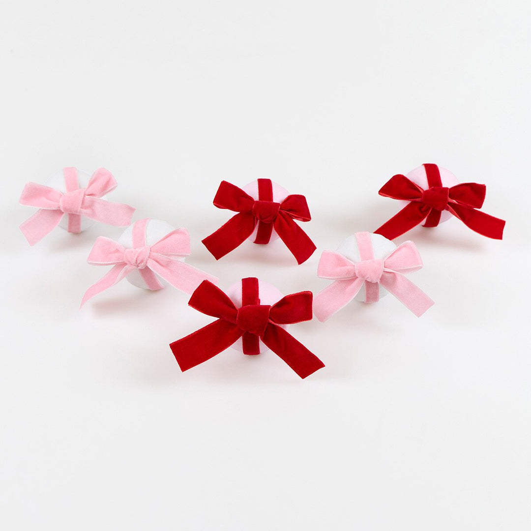 Red & Pink Velvet Bow Surprise Balls