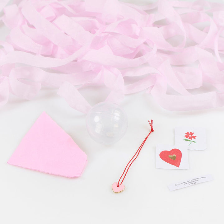 Red & Pink Velvet Bow Surprise Balls
