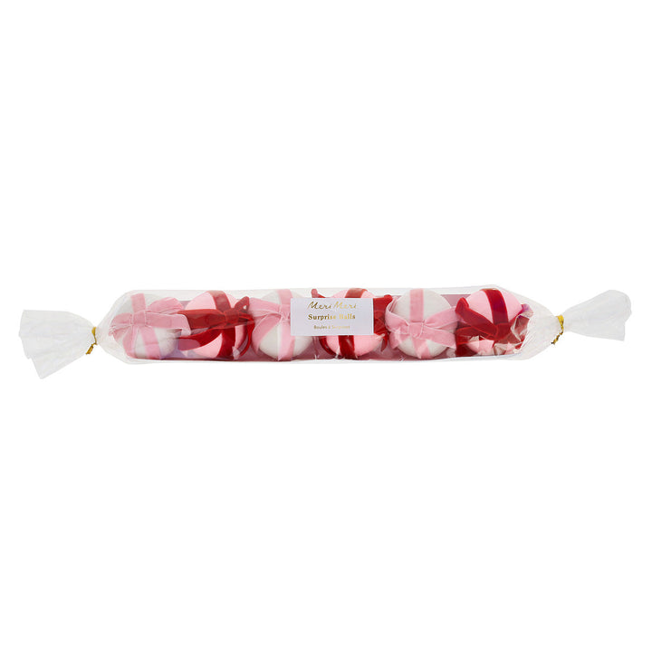 Red & Pink Velvet Bow Surprise Balls