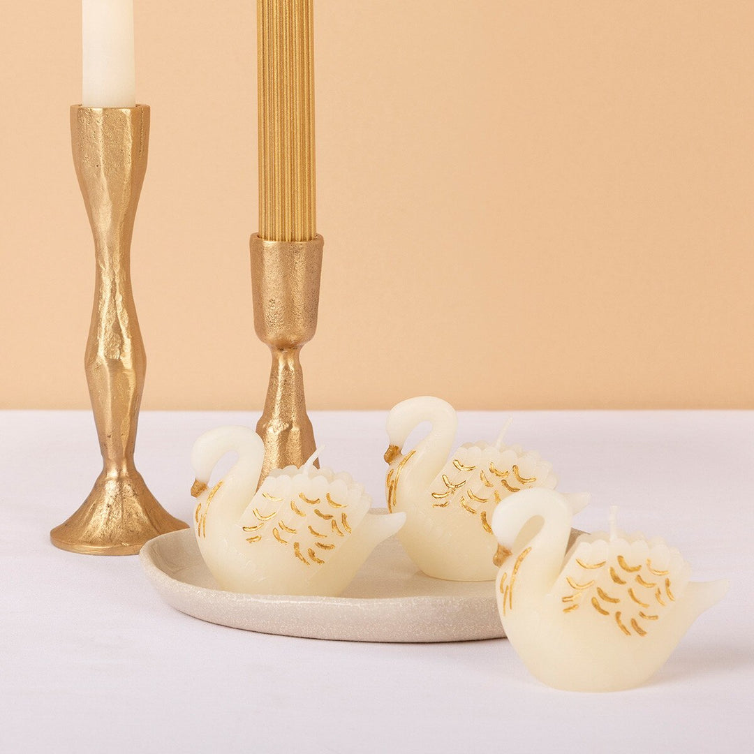 Swan Candles (x 3)