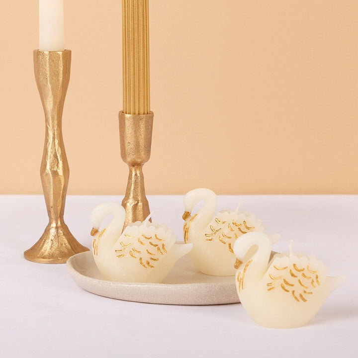 Swan Candles (x 3)