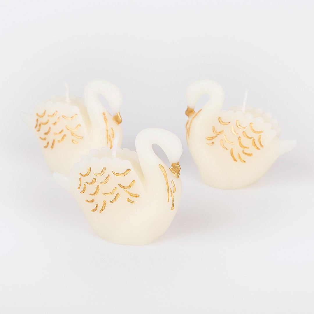 Swan Candles (x 3)