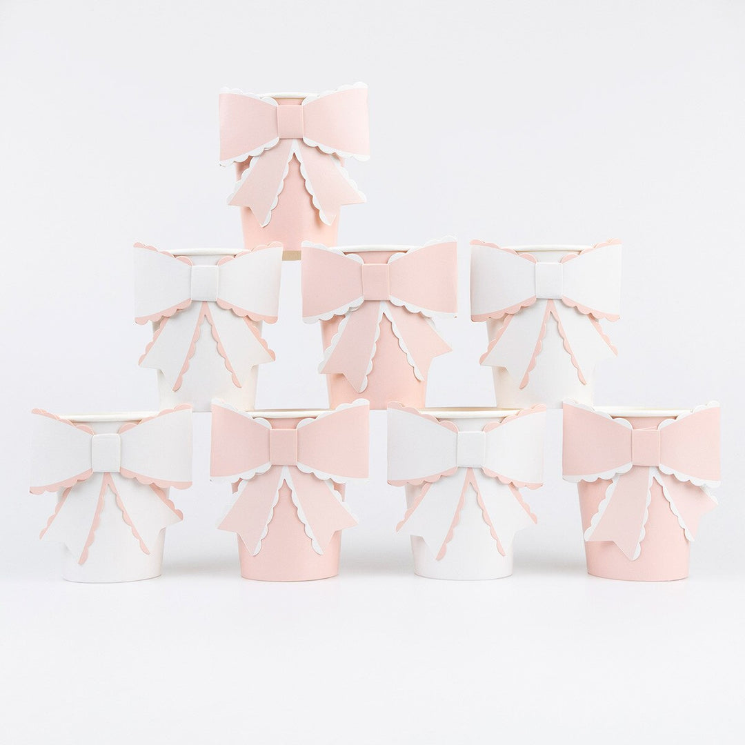 SCALLOPED BOW CUPS Meri Meri Cups SCALLOPED BOW CUPS Bonjour Fete - Party Supplies