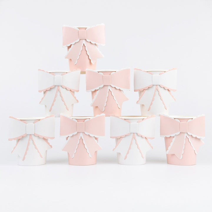 SCALLOPED BOW CUPS Meri Meri Cups SCALLOPED BOW CUPS Bonjour Fete - Party Supplies