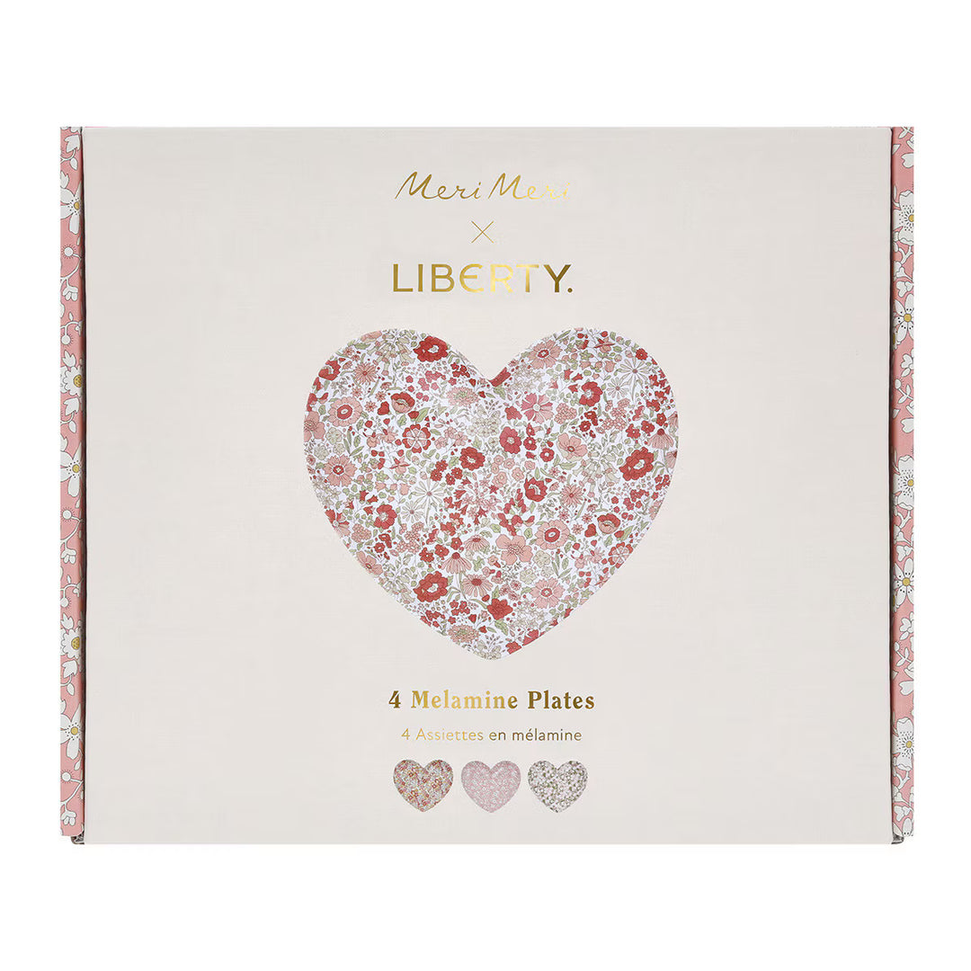 MERI MERI X LIBERTY MIXED SET REUSABLE HEART PLATES