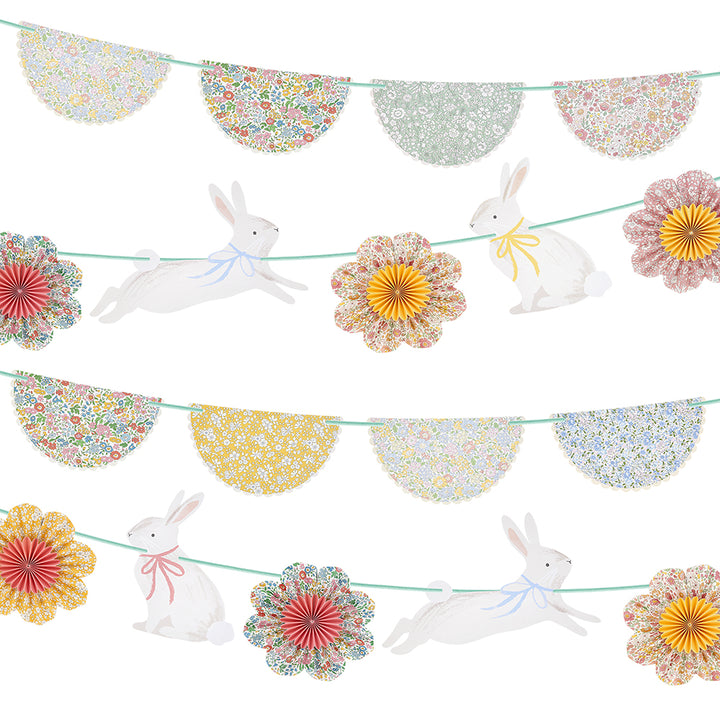 MERI MERI X LIBERTY BUNNY GARLAND SET Meri Meri Easter Decor MERI MERI X LIBERTY BUNNY GARLAND SET Bonjour Fete - Party Supplies