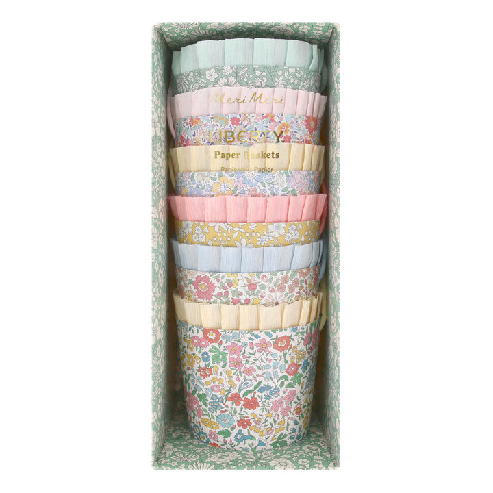 MERI MERI X LIBERTY PAPER BASKETS Meri Meri Easter Baskets MERI MERI X LIBERTY PAPER BASKETS Bonjour Fete - Party Supplies