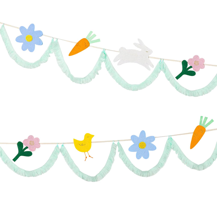 FELT & FRINGE EASTER ICONS GARLAND Meri Meri Easter Decor FELT & FRINGE EASTER ICONS GARLAND Bonjour Fete - Party Supplies