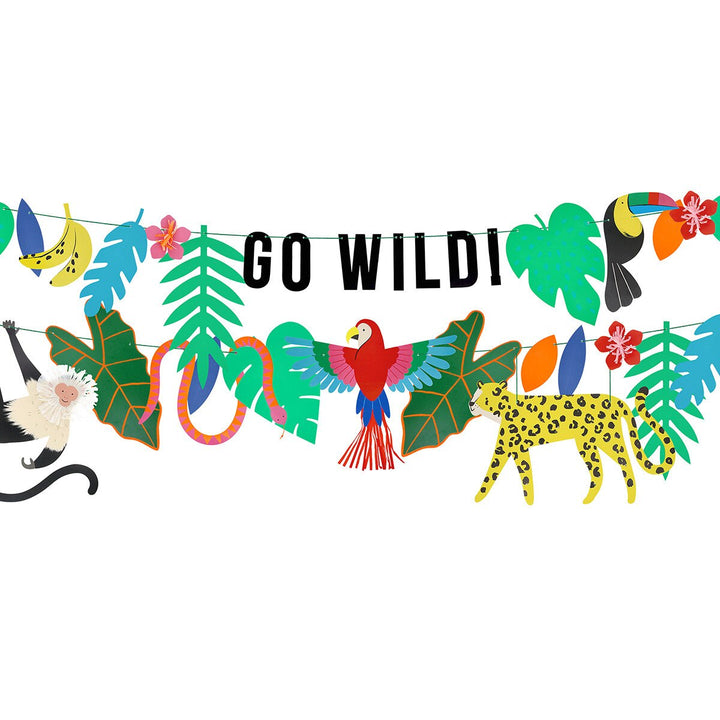 JUNGLE JAMBOREE GARLAND SET Meri Meri Garlands & Banners JUNGLE JAMBOREE GARLAND SET Bonjour Fete - Party Supplies
