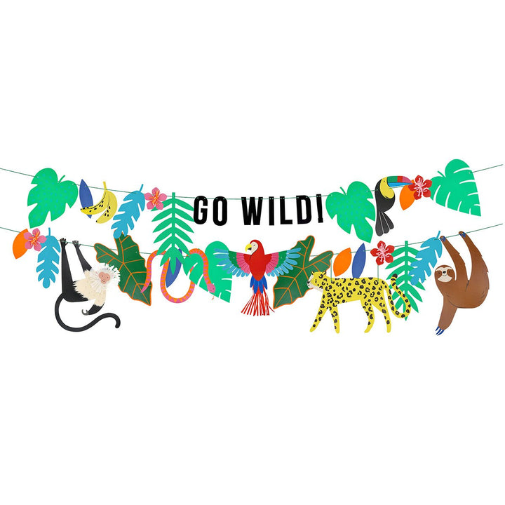 JUNGLE JAMBOREE GARLAND SET Meri Meri Garlands & Banners JUNGLE JAMBOREE GARLAND SET Bonjour Fete - Party Supplies