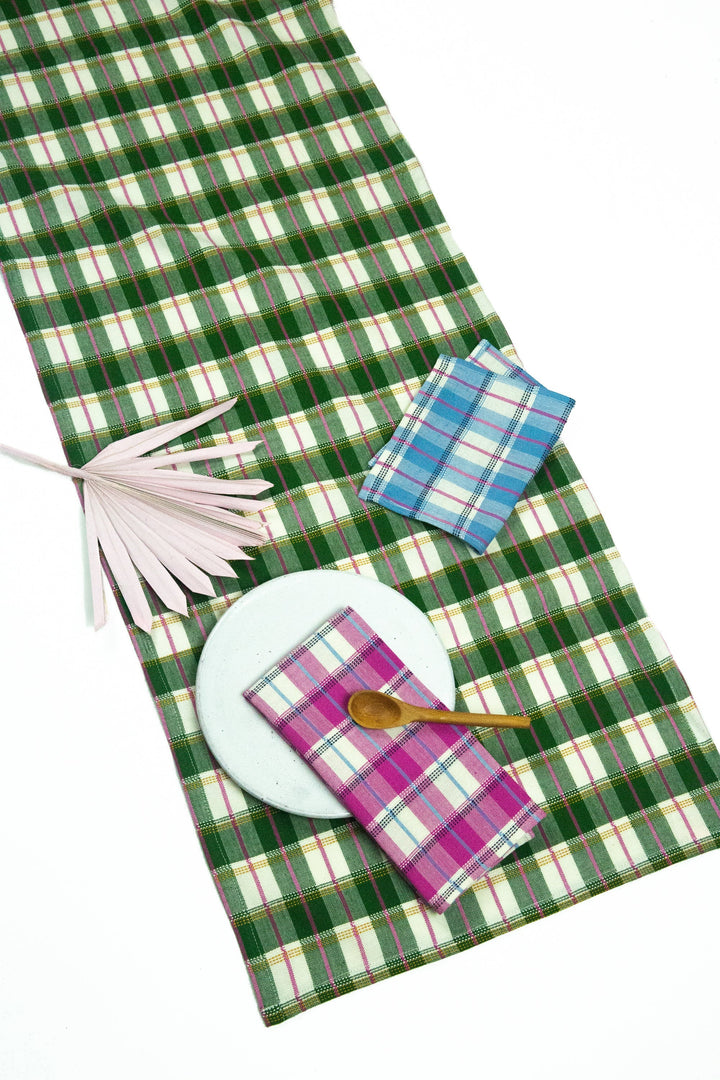 San Andres Gingham Forest & White Table Runner Archive New York Kitchen San Andres Gingham Forest & White Table Runner Bonjour Fete - Party Supplies
