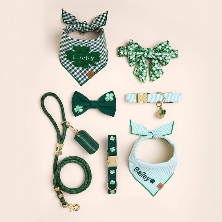 Daisy dog bow styled for a spring celebration
