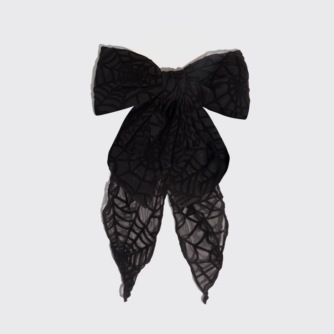 Oversized Bow Hair Clip - Spiderweb KITSCH Oversized Bow Hair Clip - Spiderweb Bonjour Fete - Party Supplies