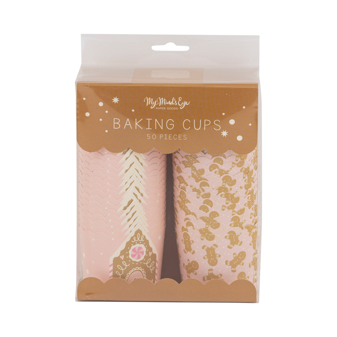 PLCC1941 - Pink Gingerbread House 5 oz Baking Cups My Mind’s Eye PLCC1941 - Pink Gingerbread House 5 oz Baking Cups Bonjour Fete - Party Supplies