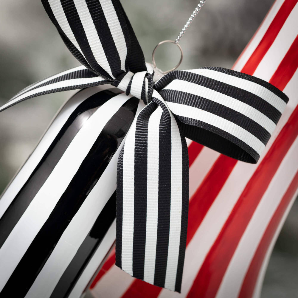 Striped Bell Ornament Set Of 2 Sullivans Home Decor Striped Bell Ornament Set Of 2 Bonjour Fete - Party Supplies