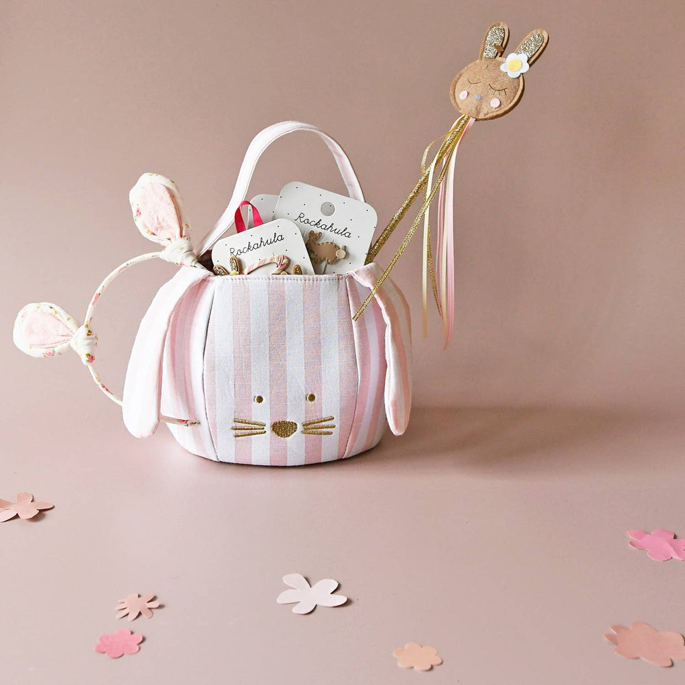 Stripy Bunny Bucket Bag Rockahula Kids Stripy Bunny Bucket Bag Bonjour Fete - Party Supplies