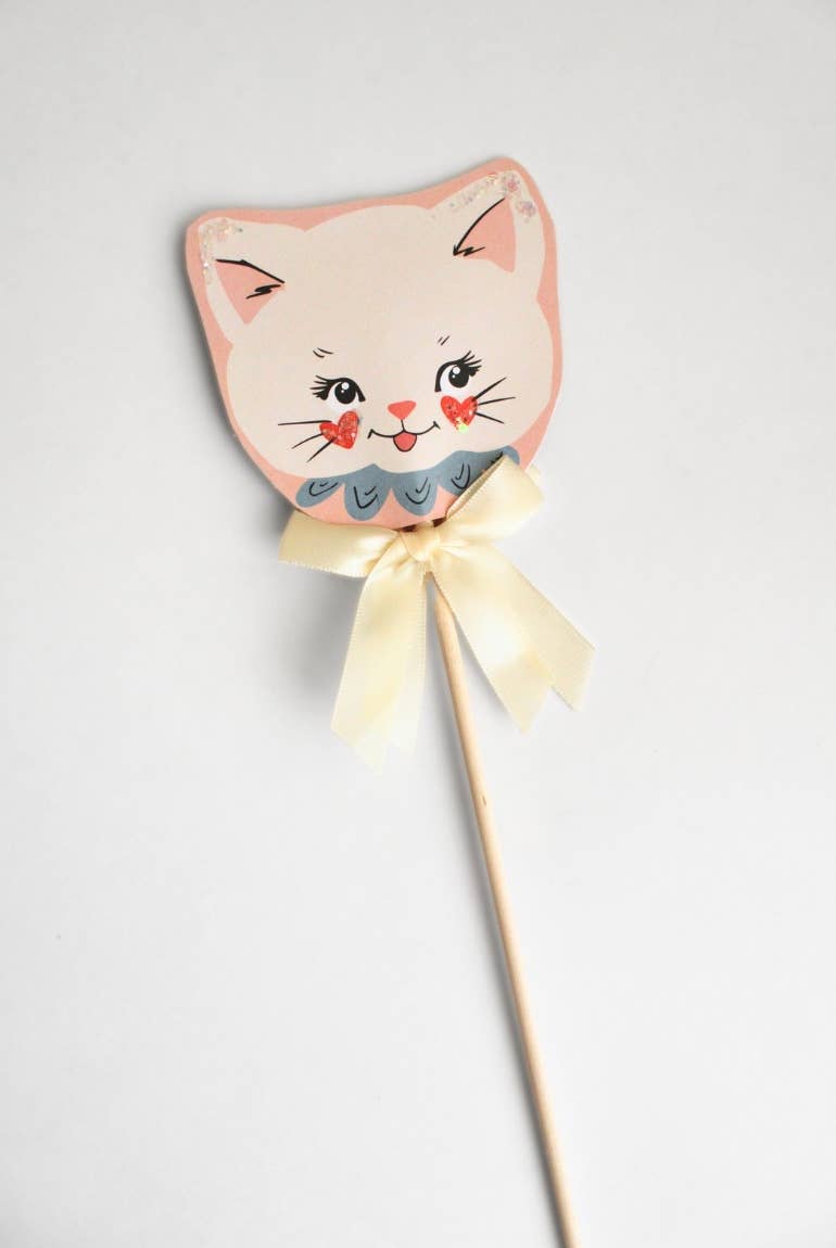 Handmade Kitty Cat Paper Party Wand
