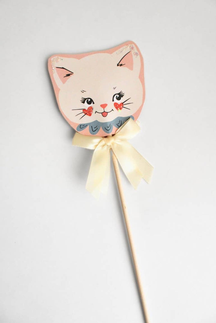 Handmade Kitty Cat Paper Party Wand