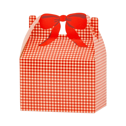 Red Gingham Gable Box