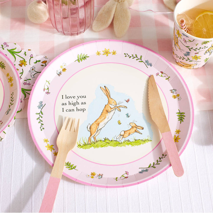 Guess How Much I Love You Pink Large Plates (10 Per Pack) Coterie Party Supplies Guess How Much I Love You Pink Large Plates (10 Per Pack) Bonjour Fete - Party Supplies