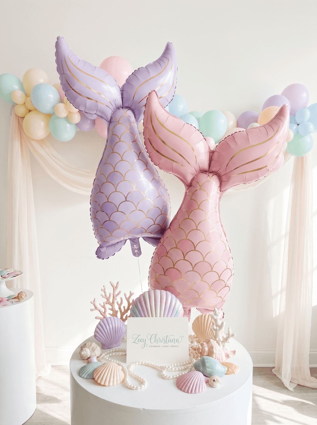 Pink Mermaid Tail Foil Balloon