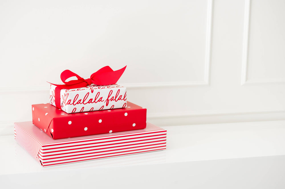 Gift Wrap Rolls, Red Stripe Sugar Paper Gift Wrap Rolls, Red Stripe Bonjour Fete - Party Supplies