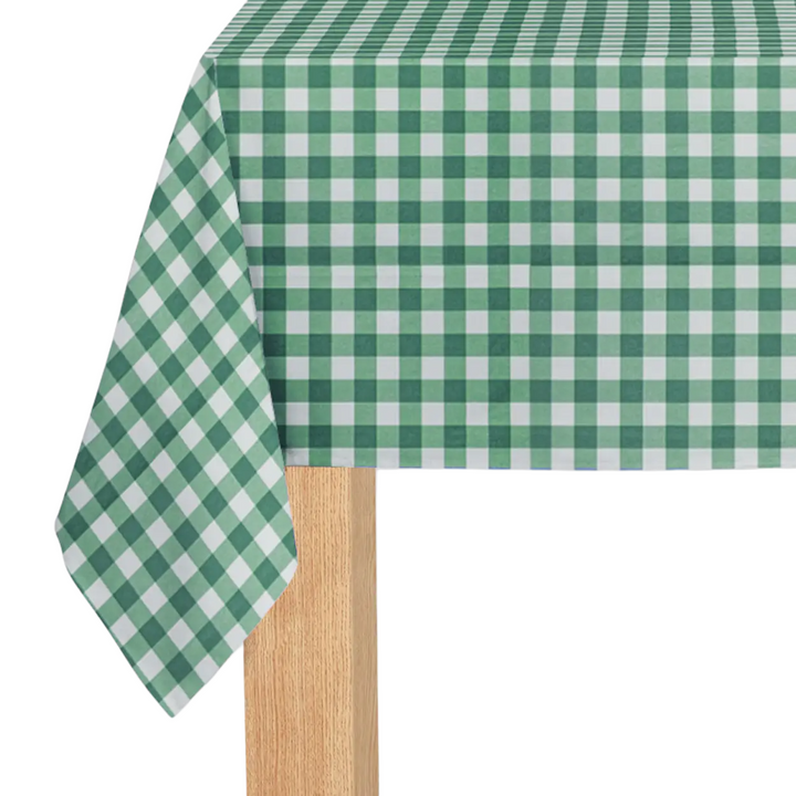 GREEN GINGHAM PAPER TABLECLOTH - Bonjour Fête 
