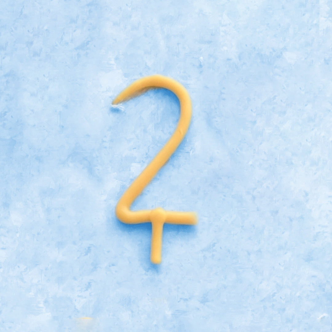 2nd Birthday Beeswax Number Candle
