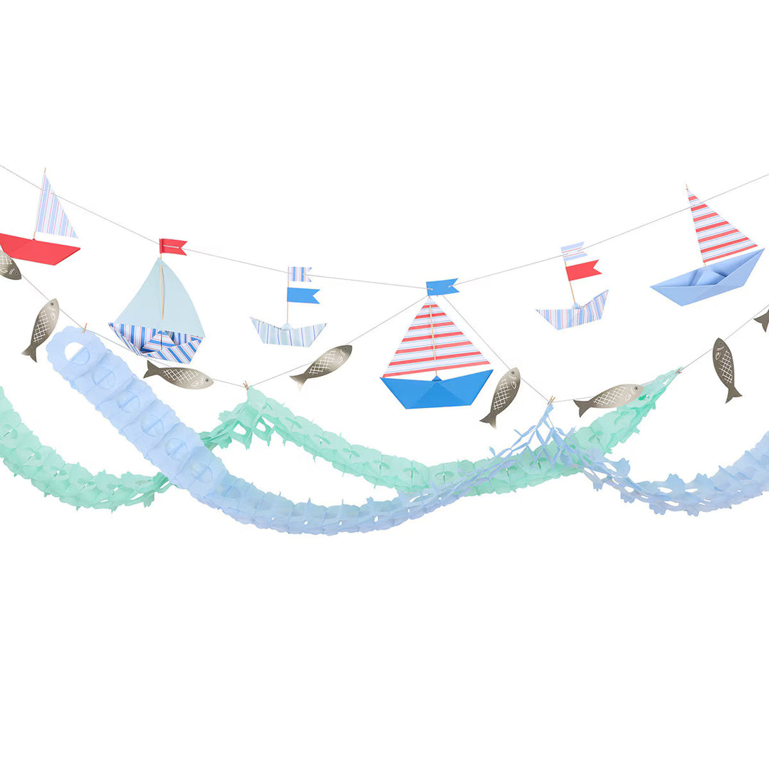 NAUTICAL BOAT GARLAND SET Meri Meri Garlands & Banners NAUTICAL BOAT GARLAND SET Bonjour Fete - Party Supplies