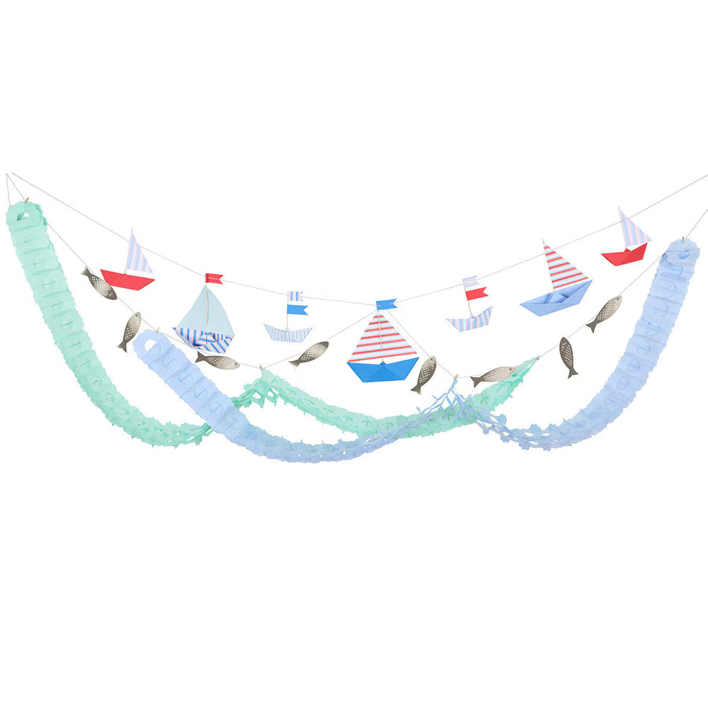 NAUTICAL BOAT GARLAND SET Meri Meri Garlands & Banners NAUTICAL BOAT GARLAND SET Bonjour Fete - Party Supplies