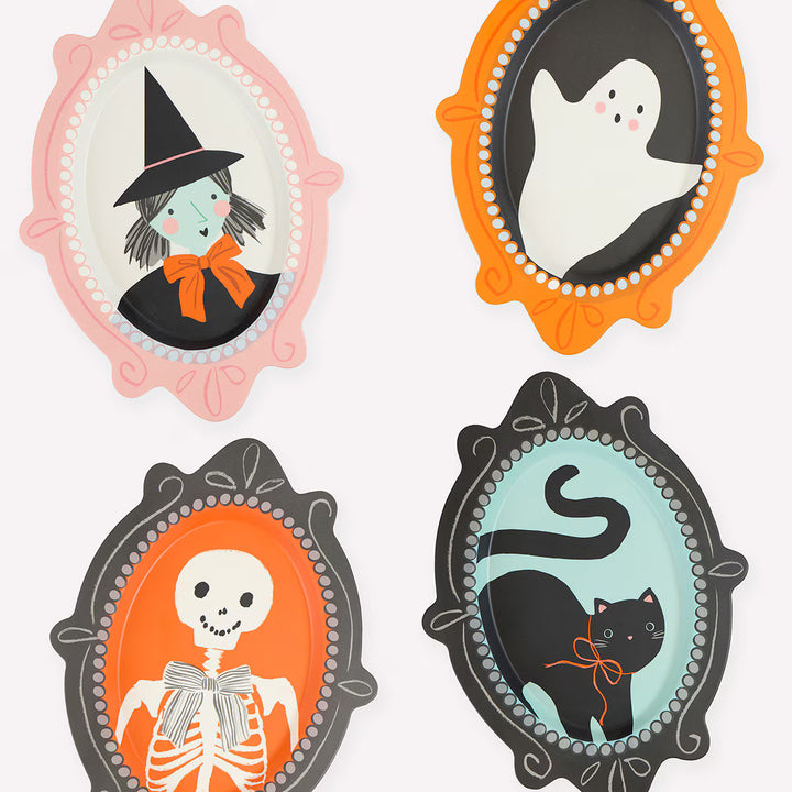 Halloween Portrait Reusable Plates