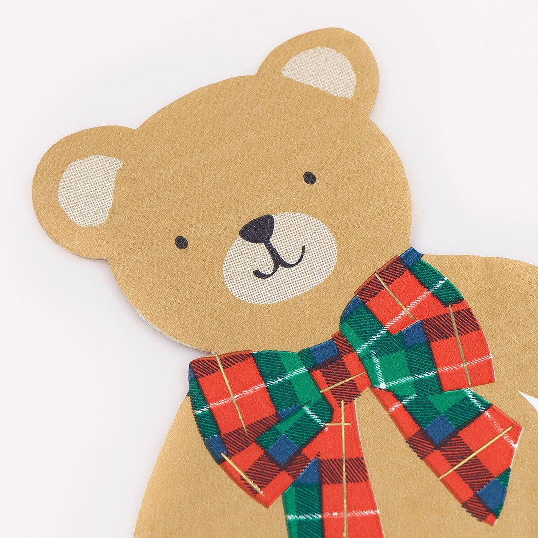 Plaid Teddy Napkins