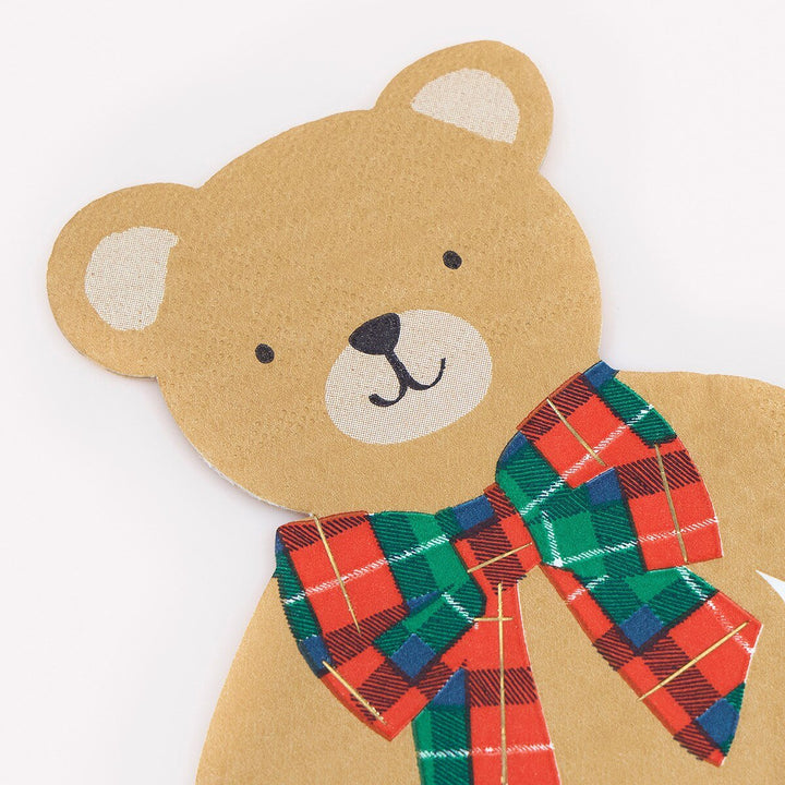 Plaid Teddy Napkins