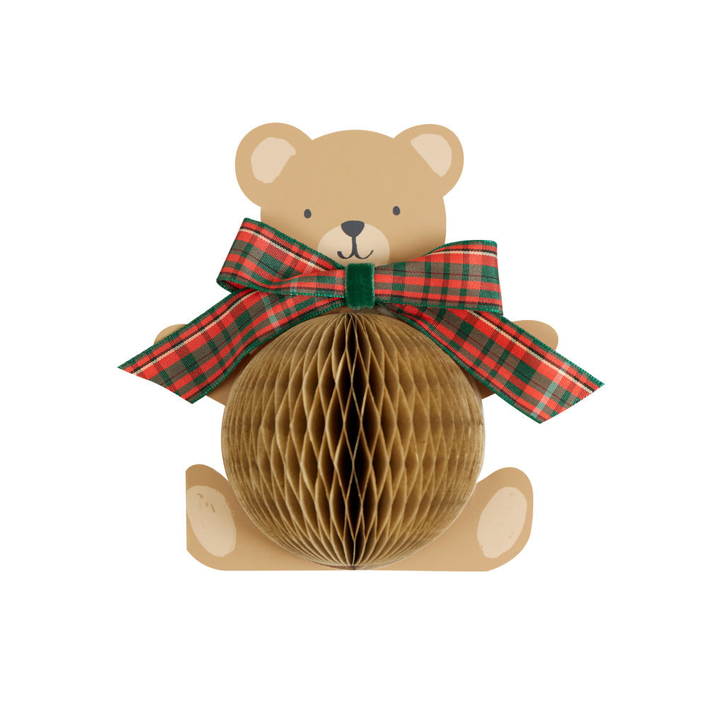 Teddy Bear Honeycomb Card