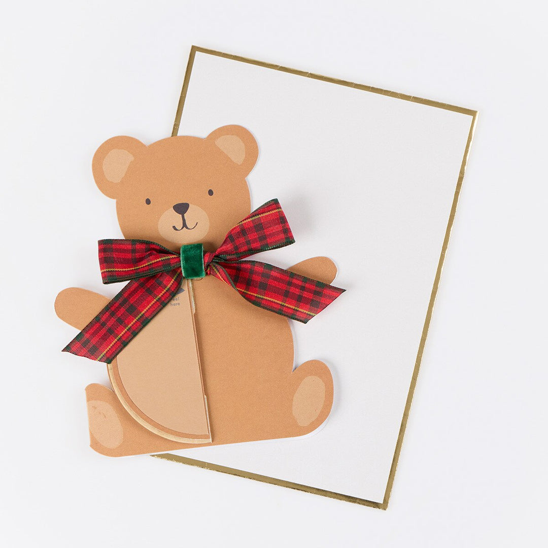 Teddy Bear Honeycomb Card