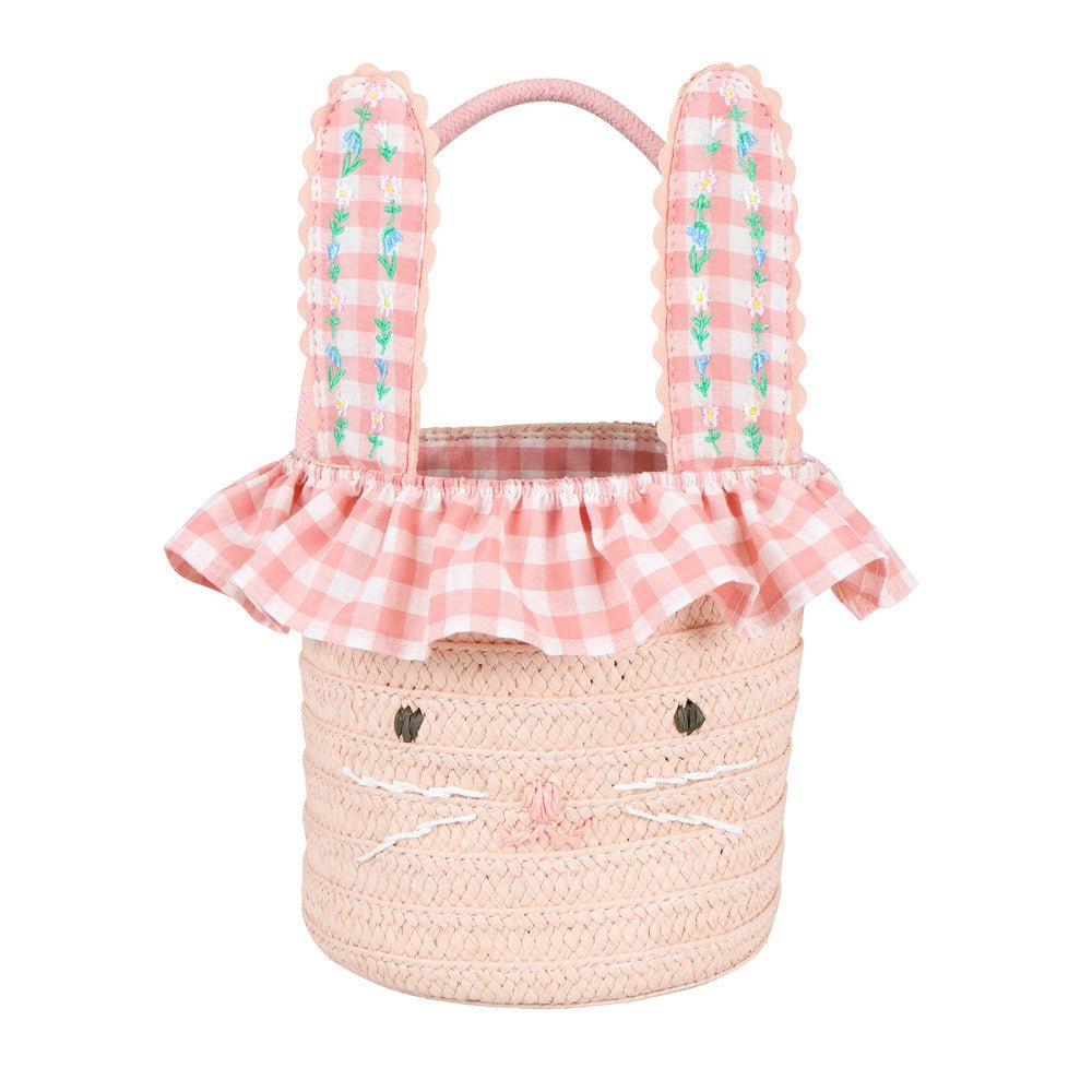 Embroidered Ear Bunny Basket
