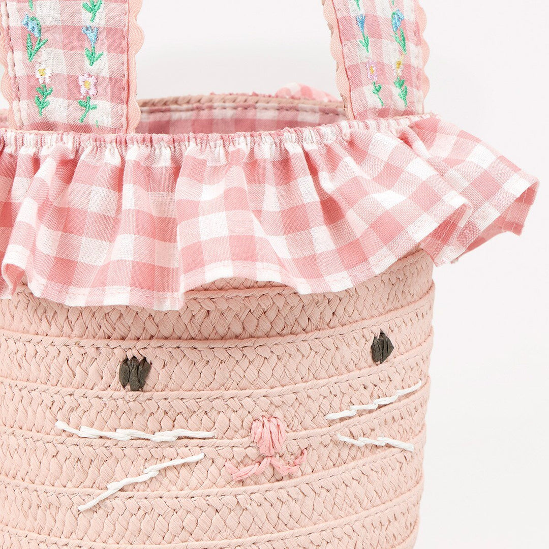 Embroidered Ear Bunny Basket