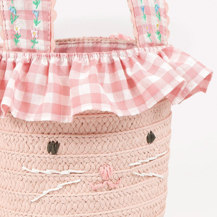 Embroidered Ear Bunny Basket