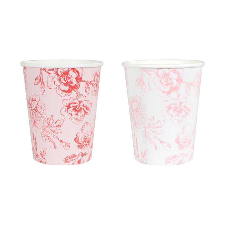 Toile Floral Cups