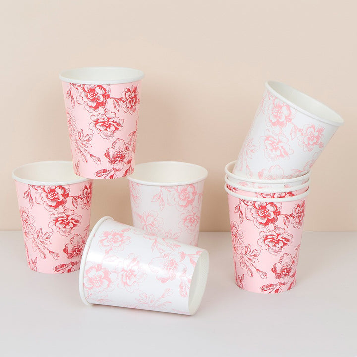Toile Floral Cups