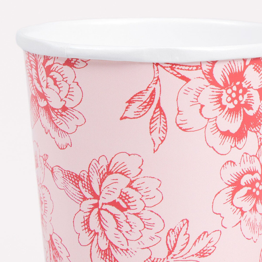 Toile Floral Cups